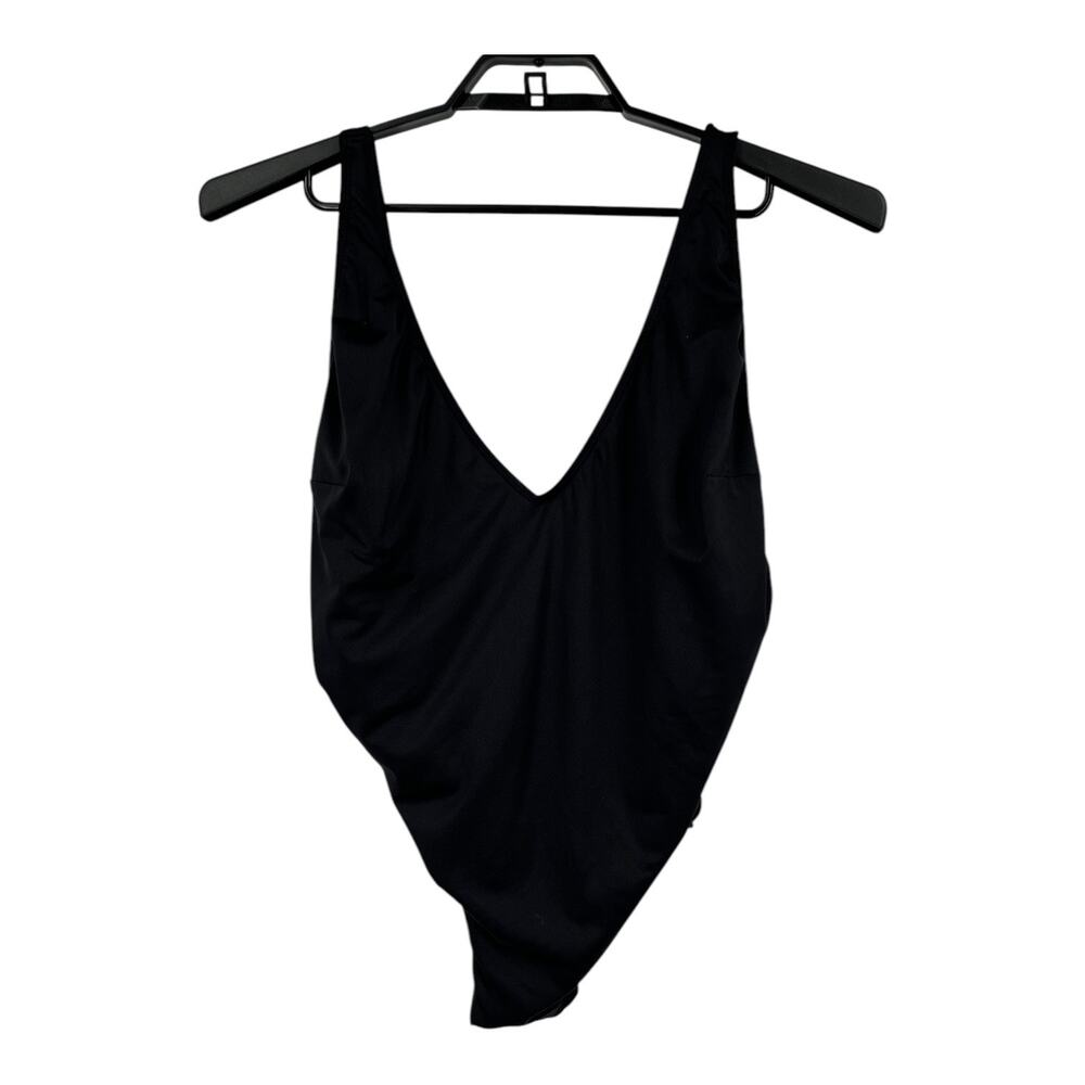Good American bathing suit Shine Cinch plunging cheeky one piece size 6 (3X)